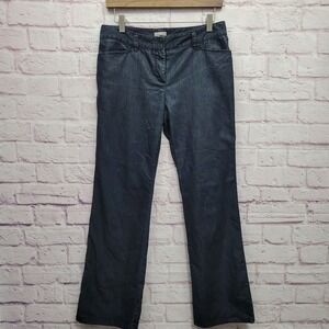 J Jill Stretch Wide Leg Bootcut Pants Womens L Dark Academia Biz Casual Preppy